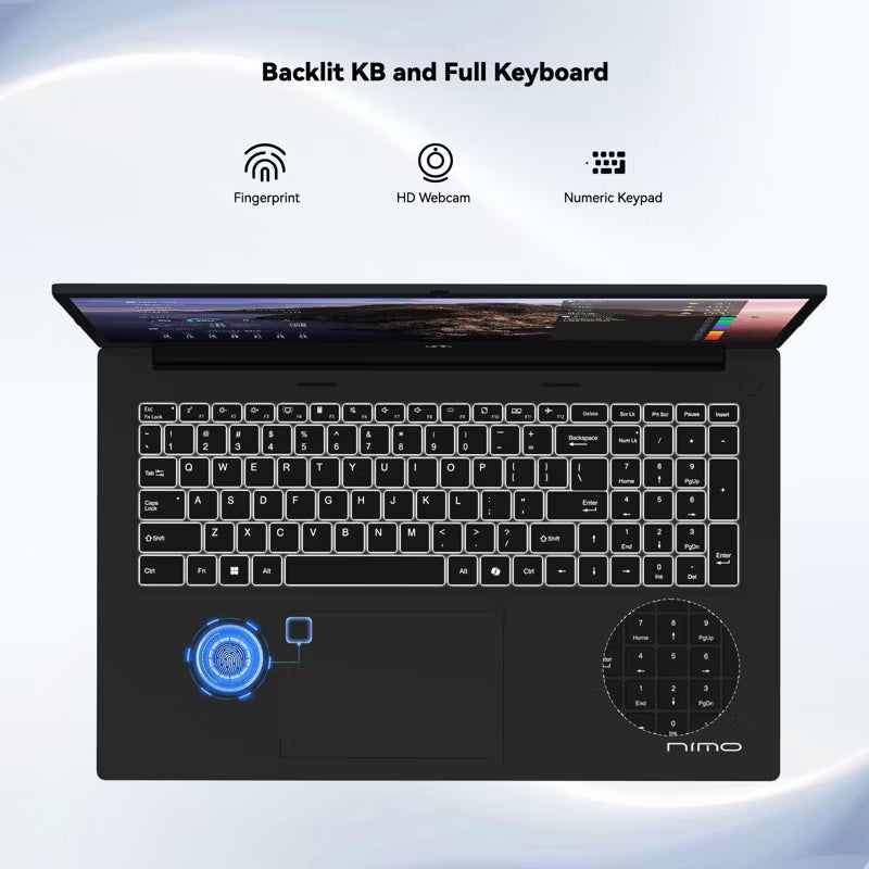 NIMO 17.3'' Copilot+ AI Laptop, AMD Ryzen AI 9 HX 370 (Up to 5.1GHz), 16GB RAM 1TB SSD, Radeon 890M, 144Hz FHD Display, Black