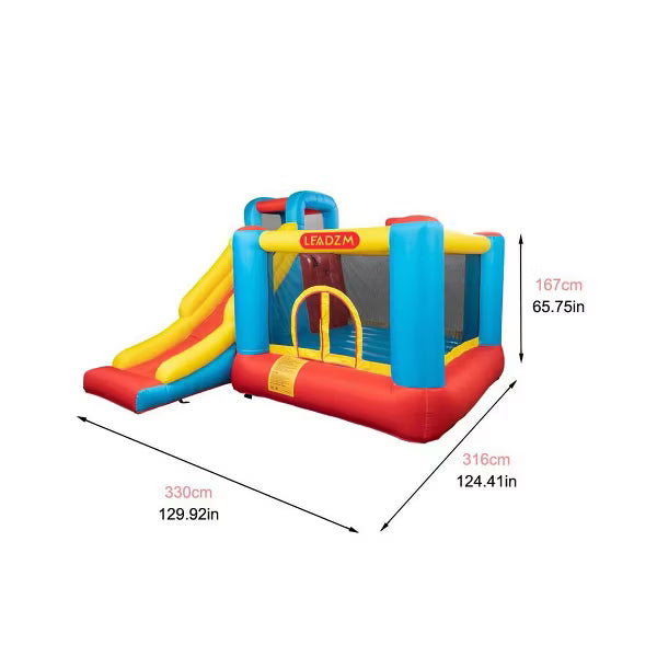 Karl Home 130 in. x 124 in. Bounce House with Slide and Air Blower