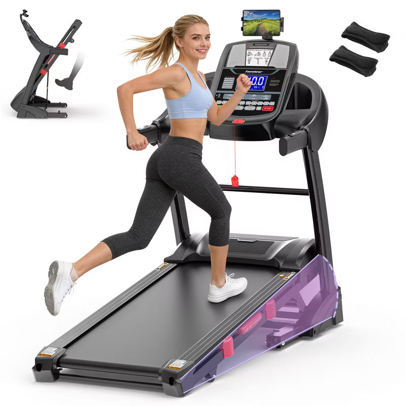 5.0HP Brushless Motor Treadmill with 20% Auto Incline, 400lb Weight Capacity Heavy Duty , 12MPH High Speed