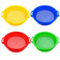 Kinder King Large Sand Sifter for Sandbox Beach 4 Pack - Sand Sifter for Shark Teeth, Rock, Plastic - Beach Toys, Sand Toys for Sandbox Kids & Toddlers