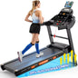 5HP Foldable Treadmill w/ 20% Auto Incline, 400lb Capacity Treadmill, 12MPH Fast Speed,105 Smart Program, APP Control, Walking Running Home Treadmill