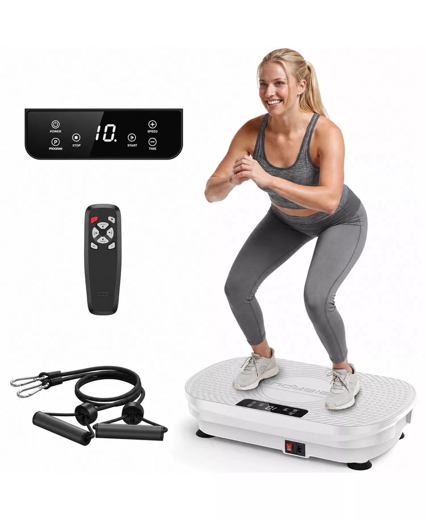 Vibration Plate Exercise Machine, Vibration Plate for Lymphatic Drainage, Power Plate Vibration Platform for Weight Loss, Toning, Wellness