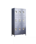 72"H 9-Door Metal Locker Cabinet - Secure Multi-Compartment Storage