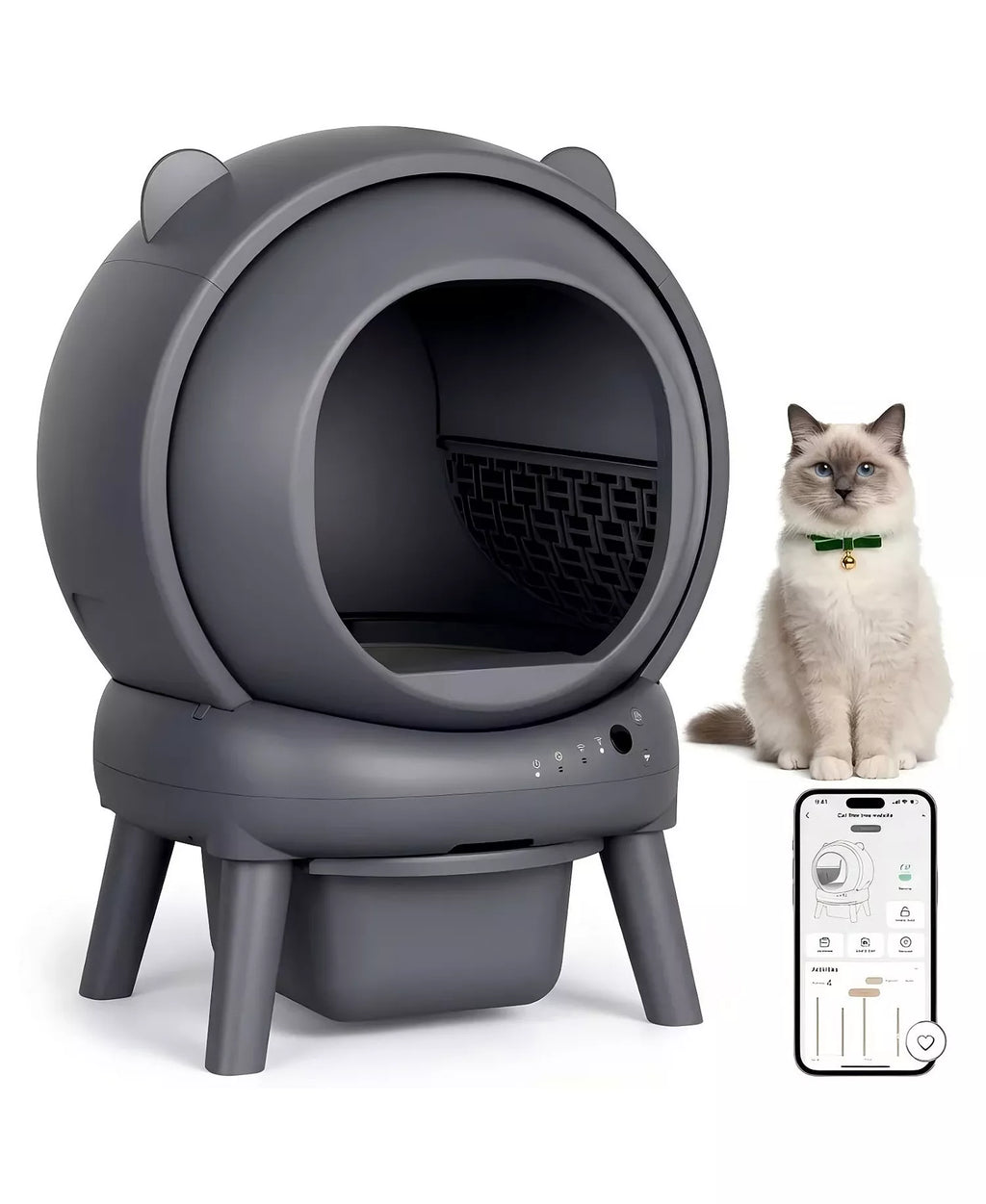 Smart Self-Cleaning Cat Litter Box with Odor Control & Multi-Cat Friendly Design