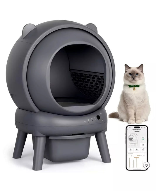 Smart Self-Cleaning Cat Litter Box with Odor Control & Multi-Cat Friendly Design