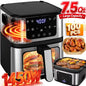 Air Fryer Clearance Sale,8 Preset Cookings, 7.5 QT Portable Airfryer, 8 in 1 Touch Screen, Visible Window, Including Air Fryer Paper Liners 100PCS
