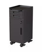 34" Slim Rolling Tool Cabinet - Space-Saving Narrow Storage with Lockable Door and 2 Drawers