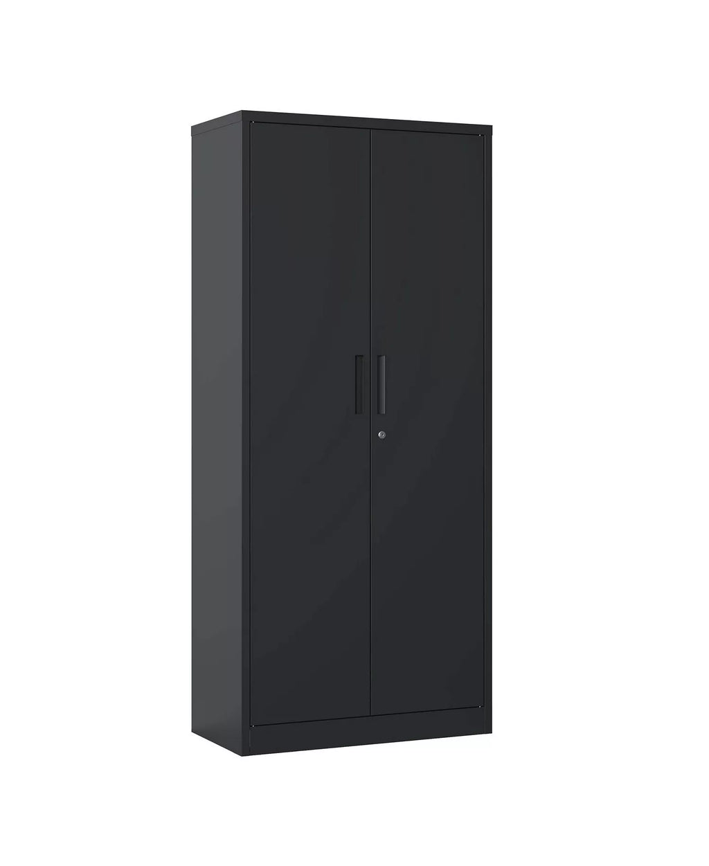 71"H Metal Storage Cabinet - Lockable Double Door Steel Organizer with 3 Shelves