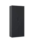 71"H Metal Storage Cabinet - Lockable Double Door Steel Organizer with 3 Shelves