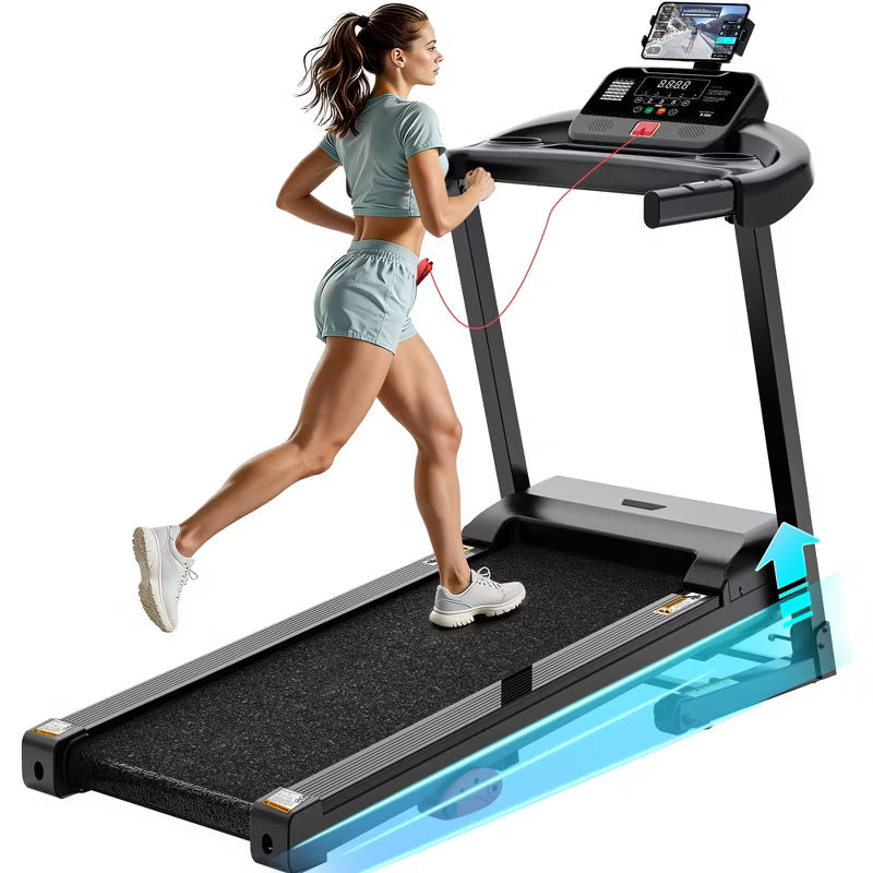Quiet 3.15HP Brushless Treadmill with 350 lbs Capacity, Adjustable Incline & Smart App Support
