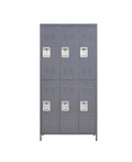 72"H 6-Door Metal Storage Locker - Secure Multi-Tier Employee and Gym Cabinet