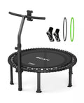 BT4 Soft Land Pro 40 Inch Bungee Trampoline, 500LBS Quiet Indoor Rebounder with Adjustable Tension and Phone Holder