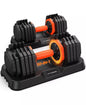 25LB Pro Advanced Adjustable Dumbbell Set Pair 10-Level Weights Double Adjustment Gears Flexible Quick Adjust Home Gym Fitness Equipment