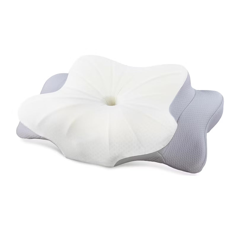 Cervical Pillow, Contour Memory Foam Pillow, Ergonomic Neck Support Pillow for Side Back Stomach Sleepers with Pillowcase-Queen Size