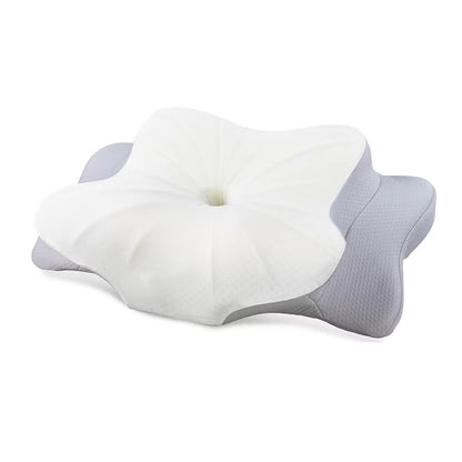 Cervical Pillow, Contour Memory Foam Pillow, Ergonomic Neck Support Pillow for Side Back Stomach Sleepers with Pillowcase-Queen Size