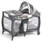 4-in-1 Portable Baby Playard with Bassinet, Changing Table and Canopy