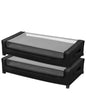2-Pack Rolling Underbed Storage Bins - Metal Frame Shoe and Clothes Organizer with Clear Lid