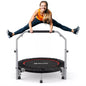 Foldable Mini Trampoline, 330lbs Fitness Rebounder with Adjustable Foam Handle for Indoor/Garden Workout