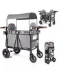 Baby All-Terrain Wagon Stroller for Two with Canopy, Snack Tray and Shock-Absorbing Wheels