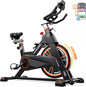 Light-Commercial Magnetic Exercise Bike, 45LB Flywheel, 100-Level Resistance, 350LB Capacity, 20dB Ultra-Quiet and Large HD Display