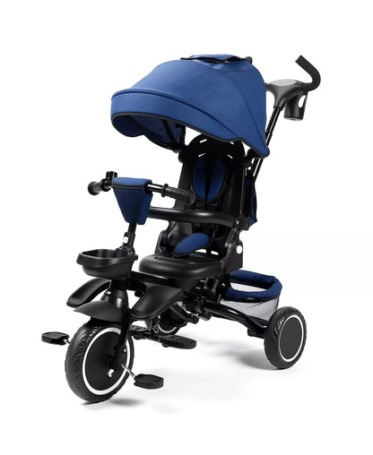 8-in-1 Kids Tricycle with Adjustable Push Handle, Canopy and Storage