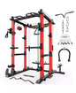 1600LBS Commercial Power Cage, Heavy-Duty Cable Crossover Squat Rack with Full Attachments, All-in-One Home Gym