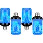 LED Flame Effect Light Bulbs 4-Pack, E26 Base, 4 Modes, Gravity Sensor