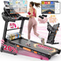 20% Auto Incline Treadmill 5HP, 400LB Treadmill for Home,12MPH Foldable Running Walking Treadmill w/ APP,105 Programs for Varied Intensity Workouts