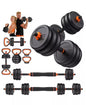 Adjustable Dumbbells, Weight Set with Connector, 5 in 1 Dumbbells Set (Barbell, Kettlebells, Push up Stand, Weight Plate)