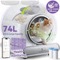 Automatic Cat Litter Box, Self-Cleaning Litter Box, 2.4G Wifi APP Control, for Multiple Cats, Odor Removal,No-Disturb, Sensor Safety, Large Capacity