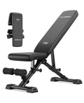 WB5 800LBS ASTM-Certified FLYBIRD WB5 Weight Bench, Foldable FID Adjustable Workout Bench with 30in Extended Backrest