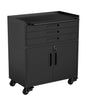 34" Rolling Metal Tool Cabinet - Mobile Workbench with 3 Drawers and Locking Doors