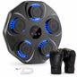 Music Boxing Machine with Gloves, Wall Mounted Bluetooth Trainer, 9 Modes and 9 Speeds,Black