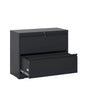 35" Lateral File Cabinet - 2 Drawer Metal Locking Storage for Legal and Letter Files
