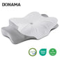 DONAMA Cervical Memory Foam Pillow with Cooling Cover, Dual-Height Support for Side, Back and Stomach Sleepers