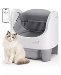 Automatic Self-Cleaning Cat Litter Box with App Control, Open-Top Design, Safety Sensors, Quiet Operation