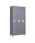 72"H Triple Door Metal Locker - Secure 3-Tier Storage Cabinet
