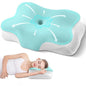 Ergonomic Cooling Memory Foam Cervical Neck Pillow - Contour Orthopedic Pillow with Removable Pillowcase, Neck Support for Side, Back Sleepers