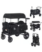 Baby All-Terrain Wagon Stroller for Two with Canopy, Snack Tray, Storage and Shock-Absorbing Wheels