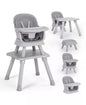 8-in-1 Baby High Chair Converts to Booster Seat and Kids Table Set with Removable Tray