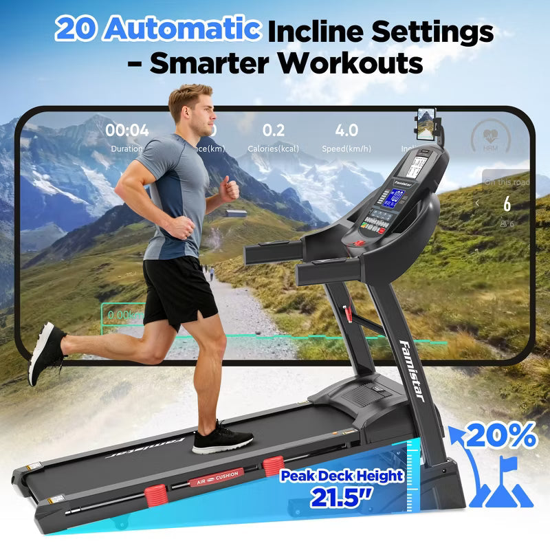 Treadmill on Sale, Treadmills clearance 5.0HP Folding Treadmill for Home with 20 Auto Incline,Foldable Electric Treadmill Running Machine
