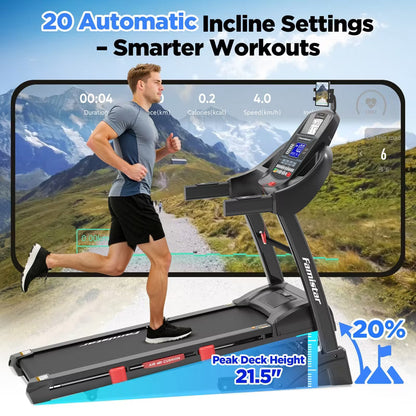 Treadmill on Sale, Treadmills clearance 5.0HP Folding Treadmill for Home with 20 Auto Incline,Foldable Electric Treadmill Running Machine