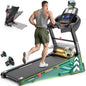 Treadmill with 20% Auto Incline 400lbs Capacity, 5.1HP Folding Treadmill for Home, 0.6-12MPH, 18" Wide Deck, Knee Support