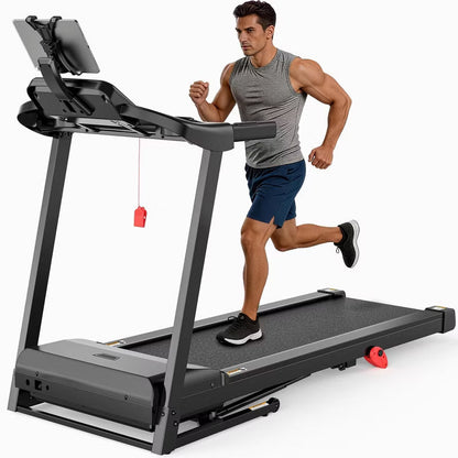 Compact Folding Treadmill for Home with 3.75 HP Motor, App Control, Bluetooth, 10% Incline, 330 lb Capacity