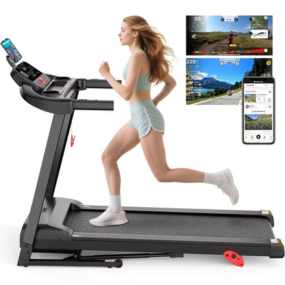 3.25HP Treadmills on Sale for Home, Electric Treadmill 300 LBS Capacity, Foldable Treadmill with Incline, Running Machine w/64 Preset Programs