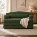 LauKingdom 57.1 Inch Foldable Corduroy Loveseat Sleeper Sofa Bed High Density Foam Convertible Couch for Living Room Apartment