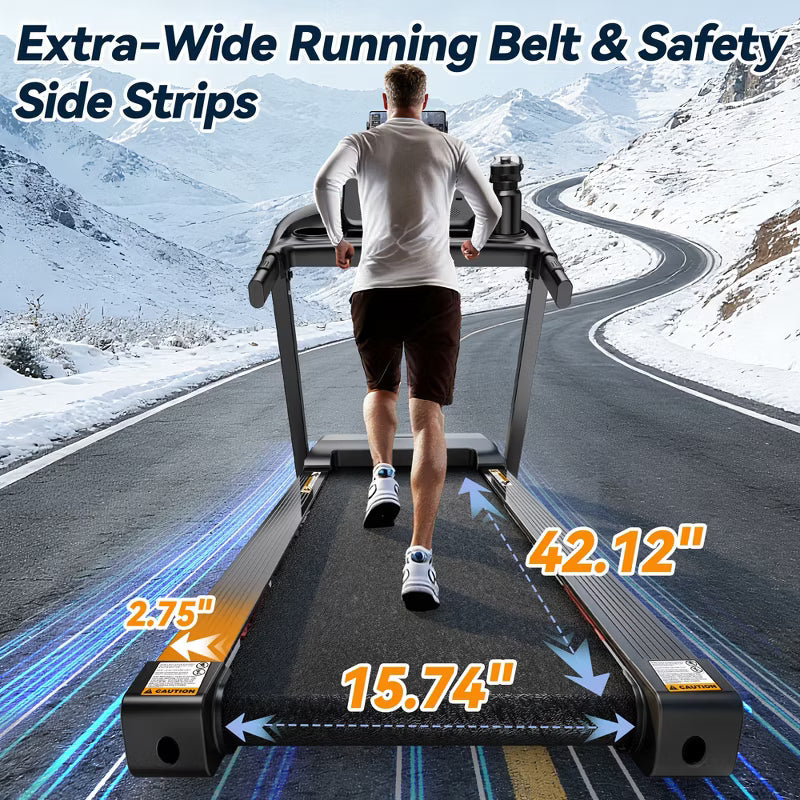 Treadmills Clearance with Incline,Portable Treadmills for Home Small, Incline Walking Pad Treadmill with Handle Bar, Walking Pad Foldable