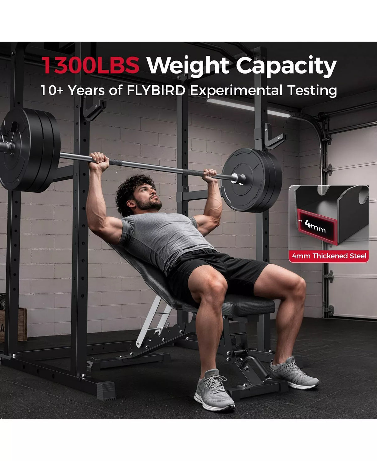 SPORTSROYALS Weight Bench, 1300LBS Commercial Adjustable Weight Bench