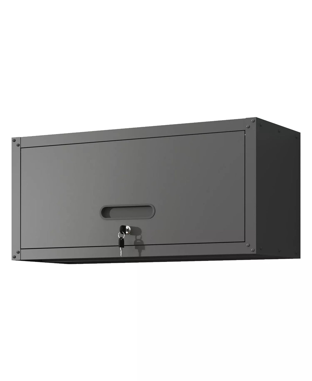 30" Heavy-Duty Wall Mounted Metal Cabinet - Lockable Garage Storage