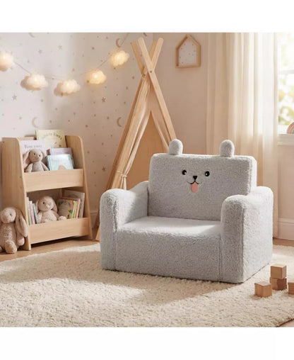 2-in-1 Toddler Sofa Chair Converts to Flip-Open Lounger Bed